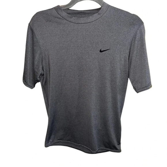 Nike Dri-fit Gray Short Sleeve Shirt Size Medium - Picture 2 of 5